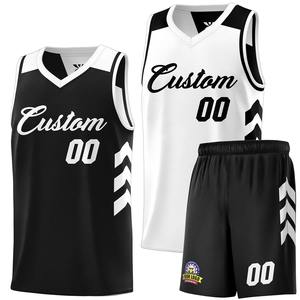 Conjuntos de Uniformes Deportivos Personalizados para Equipos de Baloncesto, Camiseta y Pantalones Cortos Reversibles con Estampado Digital para Hombre, Tallas Grandes, con Logotipo Personalizado, 100% Poliéster - Product Image 6
