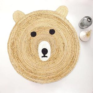 Alfombras Ecológicas de Yute y Algodón Tejidas a Mano, Antideslizantes, Alfombra Personalizada para Sala de Estar, Camping y Oración, Lavable a Mano - Product Image 4