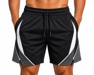 Shorts de sport en toile vert olive pour homme, séchage rapide, avec cordon de serrage à la taille, longueur mi-cuisse, pour entraînement et gym, écologiques - Product Image 2