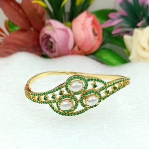 Rose Gold Plated Indian Vintage Ball Bangle Handcrafted Bridal Jewelry Cuff <b>Boho</b> Luxe Statement <b>Bracelet</b> - Product Image 3