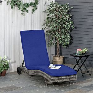 Adjustable Outdoor Wicker Chaise Lounge Chair Modern PE Rattan Design PE Rattan Aluminum <b>Plastic</b> Backrest <b>Wheels</b> for Hotels - Product Image 2