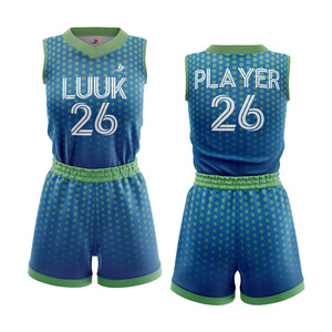 Uniformes de Baloncesto LUUK, Conjunto de Camiseta sin Mangas y Pantalones Cortos Sublimados, Absorbentes de Humedad, 100% Poliéster, Uniforme de Baloncesto Unisex para Adultos - Product Image 1