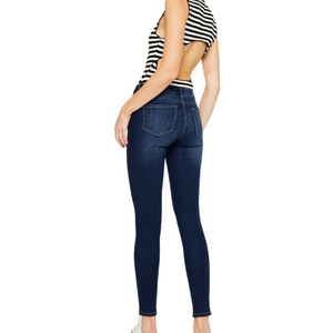 Pantalon en jean droit pour femme sur mesure, prix d'usine OEM ODM, durable, confortable, de haute qualité, fabricant - Product Image 2