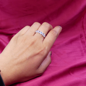 Anillo Clásico de Plata de Ley 925 con Topacio Azul para Mujer, Joyería Plateada para Bodas - Product Image 6