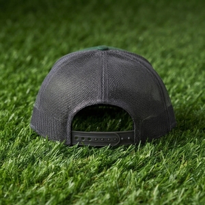 Casquette de camionneur verte pour homme avec logo brodé orange personnalisé, dos en maille, casquette de baseball ajustable, streetwear - Product Image 6