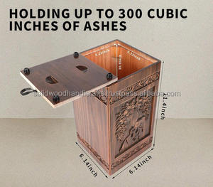 Hot Selling Handmade Wooden Urn <b>Box</b> <b>For</b> Adult <b>Ashes</b> Funeral human Urns Burial Urns - Product Image 2
