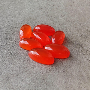 Natural Carnelian Big Oval Cabochon Gemstone, Calibrated Flat Back Loose Gemstone - Product Image 5