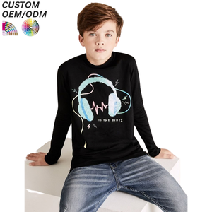 T-shirt Raglan Imprimé à Manches Courtes pour Garçons, Été 2026, 100% Coton Écologique, Séchage Rapide, ODM/OEM - Product Image 1