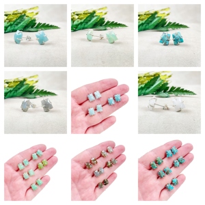 Pendientes de Plata de Ley 925 con Labradorita, 10x8mm, Corte Trapezoidal, Gema Natural, Joyería de Moda para Mujer, Venta al Por Mayor - Product Image 3