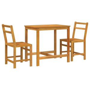 Set da balcone in legno massello di Acacia 3 pezzi elegante collezione di mobili da giardino - Product Image 2