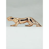 Superbe sculpture de guépard en métal coulé fait à la main léopard sauvage africain sculpté objet décoratif pour la maison et figurine animale déco