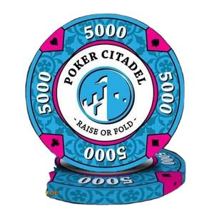 Professional High Quality Multi Color 10g 40mm Clay Poker <b>Chips</b> Luxury Style Casino <b>Tray</b> Unique Customisable Logo Pattern - Product Image 1