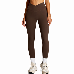 <b>Women's</b> Eco-Friendly Plus Size Quick-Drying Breathable Spandex/Nylon Outdoor Running Yoga Pants Tummy Elastic V-Waist <b>Leggings</b> - Product Image 1