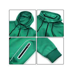 Ensemble de survêtement unisexe gris respirant, léger, à séchage rapide, réversible, streetwear, manches longues, capuche, cordon de serrage, pantalon de jogging sportif - Product Image 5