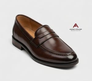 Asken Atelier Mocassins Penny pour Hommes en Cuir Synthétique Premium, Chaussures Habillées Antidérapantes à Enfiler, Élégantes, Classiques, Formelles, pour le Bureau - Product Image 4
