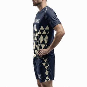 Men Short Sleeve Soccer Jersey <b>Set</b> Adult Football Uniform Soccer Shirt Fully Customized With Player Name and Number & Team Logo - Product Image 3