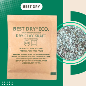 BEST DRY ECO 66g Natural Bentonite Clay Desiccant PAC 100% Purity Moisture Absorber Mold Preventer Paper Chemicals Chemical - Product Image 1