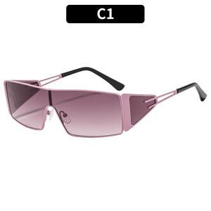 Nouvelles Lunettes de Soleil Tendance à Monture Carrée UV400 Demi-cerclées Légères Unisexe Articles de Mode Populaires en Ligne Similaires aux Lunettes de Soleil d'Internet - Product Image 3