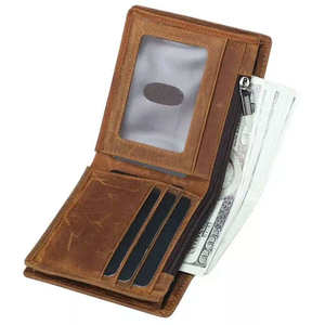 Genuine Leather Wallet Vintage Card Organizer <b>Travel</b> Phone <b>Holder</b> Personalized for Men's Daily Genuine Stylish Leather Wallet - Product Image 5