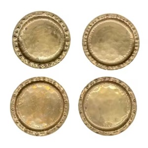 Elegant Handmade Metal <b>Coaster</b> <b>Set</b> for Modern Home Interior Beverage and Mug Protection Styling - Product Image 6