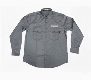 Chemise de travail pour homme personnalisée, en coton ignifuge, manches longues, surpiqûres contrastées, poches poitrine, séchage rapide, antistatique, fermeture à boutons-pression - Product Image 3