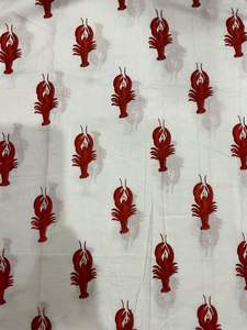 Tela de Algodón Orgánica Ecológica con Diseño de Langosta Estampada para Prendas, Bolsas, Proyectos de Manualidades y Decoración del Hogar - Product Image 2