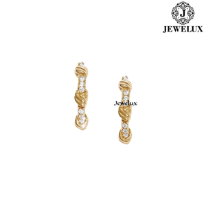 Premium Quality Jewelux Natural VVS Diamond <b>Stud</b> Earrings 925 Sterling <b>Silver</b> Rhodium Plated IGI Certified Trendy Earrings - Product Image 4