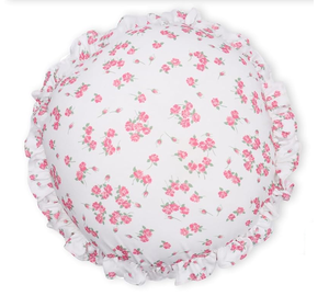 Housse de coussin ronde classique blanche et rose de qualité supérieure pour la maison et l'hôtellerie, disponible au meilleur prix - Product Image 3