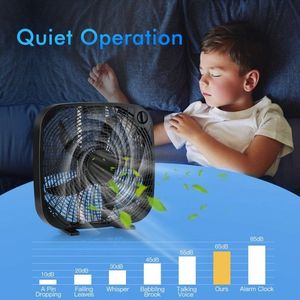 Ventilador de Caja Portátil de 20 Pulgadas con 3 Velocidades y Control por Perilla para Ventilación de Extracción - Product Image 5