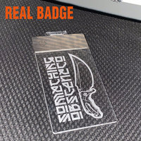 Badge nominatif LED personnalisé rechargeable RGB en acrylique transparent de qualité supérieure pour employés, personnel, visiteurs et événements de conférence