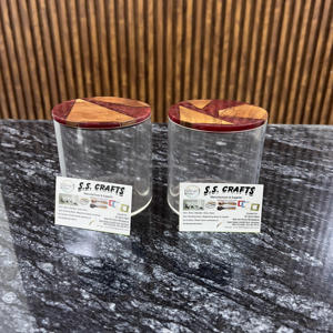 2024 boîte de rangement de chocolat en acrylique faite à la main de luxe avec couvercle en bois de résine élégant cadeau de Ramadan Eid Mubarak d'Inde - Product Image 5