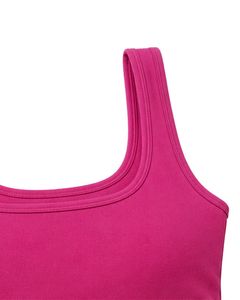 Manufacturer Customized Fuchsia Pink Womens Seamless Yoga Set <b>Flare</b> <b>Leggings</b> And Sports Bra Gym Workout Fitness Activewear - Product Image 4