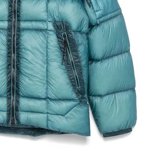 Manteau d'hiver pour homme, couleur turquoise, à capuche, en duvet, coupe classique, fermeture éclair, épais, décontracté, imperméable en nylon, couleur unie, le plus vendu - Product Image 4