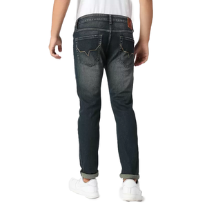 Jeans de Mezclilla Azules para Hombre, Corte Slim Fit, Algodón y Spandex, Diseño Moderno, Calidad de Exportación, Lote Directo de Primavera - Product Image 4