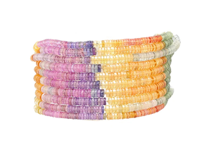 Bracelet bohème multicolore en perles de saphir et diamants, plaqué or, avec cristaux et strass, bijou unisexe, cadeau - Product Image 4