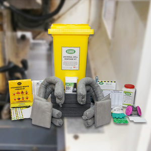 Universal Spill Kit 120 Liter with Wheelie <b>Bin</b> Mobile Spill Response Kit for Oil Chemical Absorbent Industrial Safety Equipment - Product Image 1