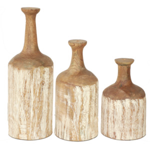 Florero de Madera Hecho a Mano en Tamaños S, M y L |   Decoración Rústica para el Hogar en Madera |   Aqdus Saleem - Product Image 1