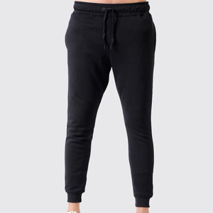 Men's Black Hoodie Sweatshirt <b>Set</b> Solid Color Casual Cotton Fleece Breathable Embroidered Joggers Winter Wear OEM Service - Product Image 6