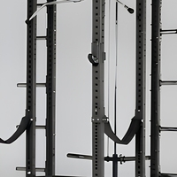 Combo Commercial Smith Machine Multifonctionnel avec Rack de Squat et Machine à Câbles pour Traction Haute et Basse