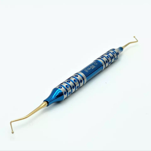 Instrument manuel de haute qualité pour le placement de composite dentaire, en acier inoxydable bleu doré, pour le nettoyage des dents et des bridges osseux - Product Image 4