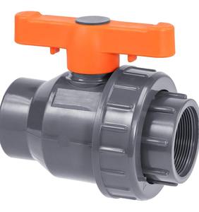 Válvula de Bola de Unión de UPVC de 1 Pulgada de la Mejor Calidad, Conexión Roscada, PTFE de Alta Temperatura para Tratamientos de Suministro de Agua Industrial - Product Image 5
