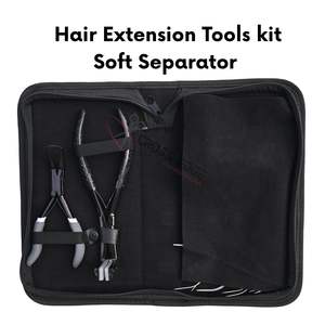 Juego Completo de Herramientas para Extensiones de Cabello: Alicates para Extensiones de Cinta Adhesiva, Abridor de Micro Anillos, Agujas Curvas, Hilo para Pelucas, Clips de Seccionamiento, Mini Tijeras - Product Image 5