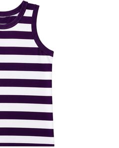 Purple <b>White</b> Striped <b>Men</b> Cotton Tank Top Sleeveless <b>Vest</b> Casual Summer Gym Fitness Shirt Breathable Loose Fit Streetwear Top - Product Image 4