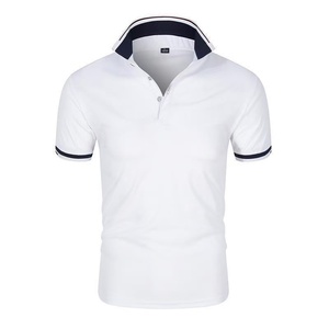 Polo blanc pour homme, manches courtes, couleur unie, tricoté, respirant, design décontracté, coupe classique - Product Image 4