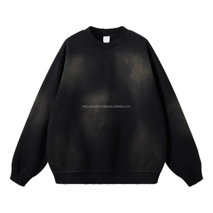 Nouvelle Mode Survêtement vintage délavé à l'acide de haute qualité délavé au soleil 2 pièces logo personnalisé et design OEM unisexe hiver 100% coton - Product Image 3