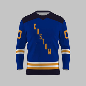 Camiseta de hockey sobre hielo transpirable Unisex OEM y ODM, ropa deportiva con logotipo personalizado para adultos, venta al por mayor, uniforme de hockey sobre hielo para hombres y mujeres - Product Image 2