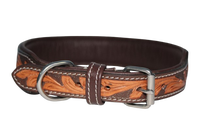 Collar de Cuero Acolchado de Lujo para Perro, Estilo Western, Collar Duradero para Mascotas, Calidad de Exportación de Divine International