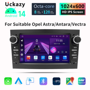 Autoradio UCKAZY 8+128GB <span class=keywords><strong>2</strong></span> <span class=keywords><strong>Din</strong></span> Android 14 GPS OBD2 Amplificateur pour <span class=keywords><strong>Opel</strong></span> Vectra <span class=keywords><strong>C</strong></span> Zafira B <span class=keywords><strong>Corsa</strong></span> D Astra H-4G CarPlay - Product Image 1