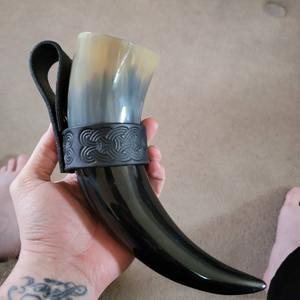 Vente chaude M.I.G. Chopes à boire vintage Viking en corne de buffle naturelle, fabriquées à la main, polies, écologiques, pour la chambre à coucher - Product Image 1