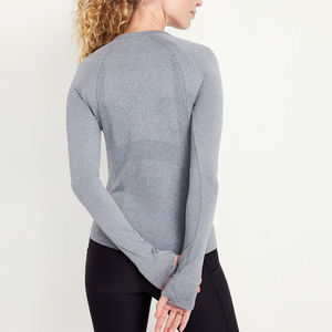 Camisetas de Manga Larga Casuales para Mujer, Diseño Personalizado, Más Vendidas, Ropa Nueva de Algodón, Camisetas Deportivas para Gimnasio, Venta al Por Mayor - Product Image 2